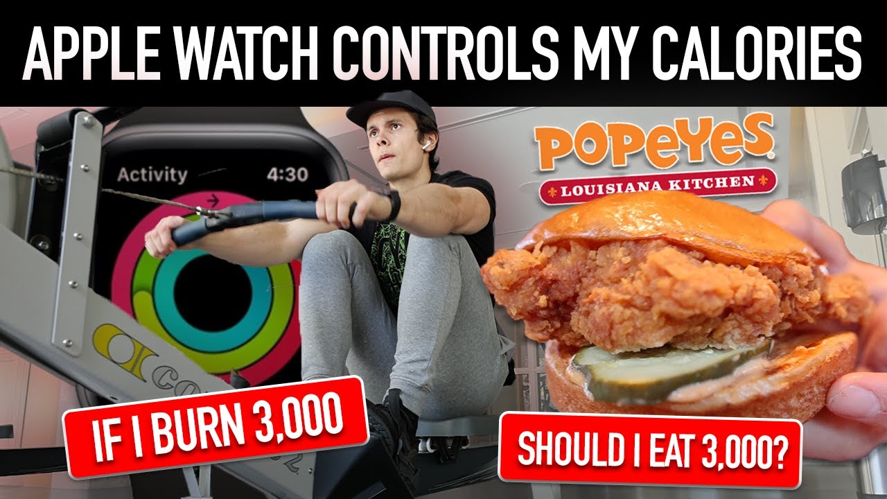 Letting My Apple Watch Control My Calories for 48 HOURS | OMAD + Popeyes Chicken Sandwich