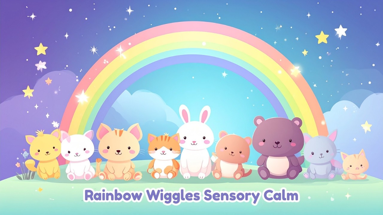 Rainbow Wiggles Sensory Calm | Soothing Music for Toddlers