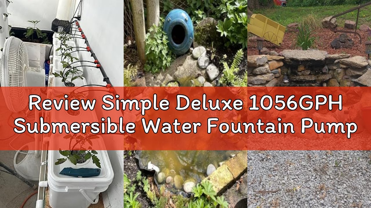 Review Simple Deluxe 1056GPH Submersible Water Fountain Pump, (4000L/H, 85W) Quick Water Change Aqua