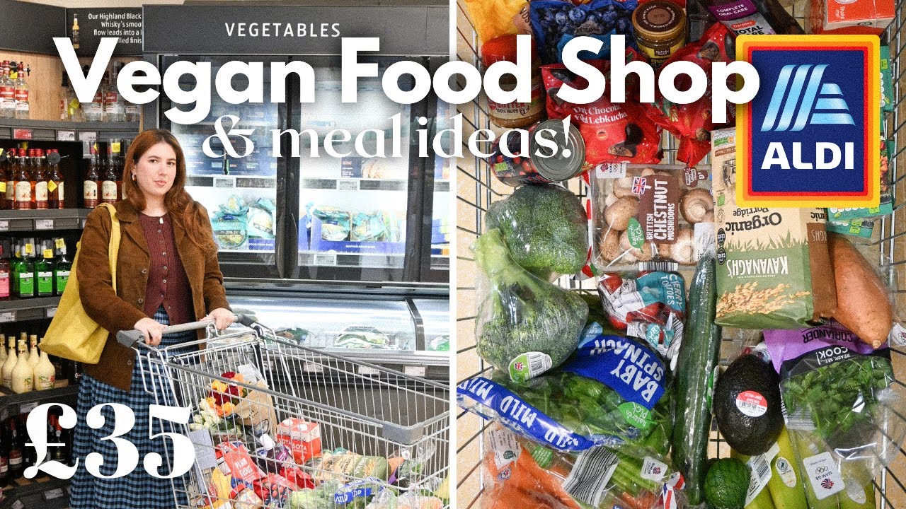 ALDI Shopping Haul 🛒 Vegan Budget Grocery Shop (+ meal plan)