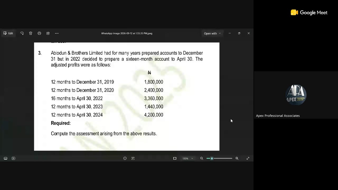 Capital Allowance (NTA 2025)