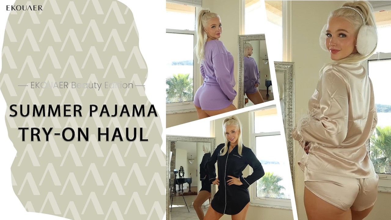 Summer Pajamas Try on Haul | Ekouaer ft. Linsey Donovan