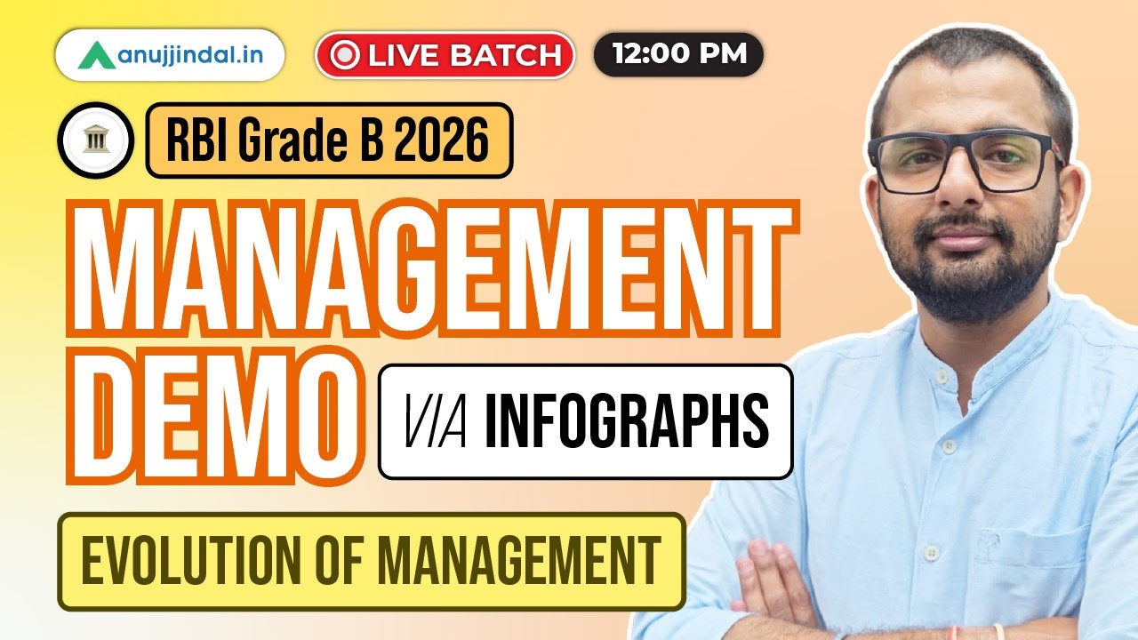 RBI Grade B 2026: Free Class Management | Evolution of Management | Anuj Jindal