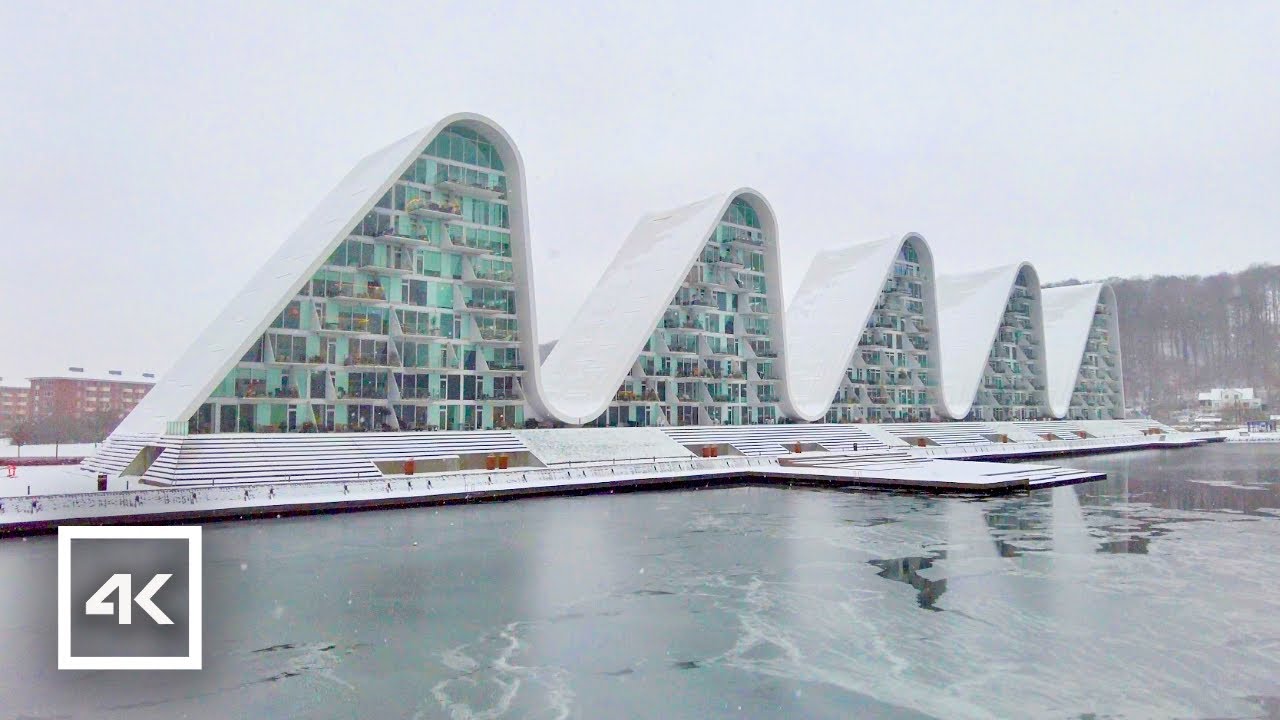 🇩🇰 Vejle, Denmark - Snowfall Relaxing Walk - Jan 2026