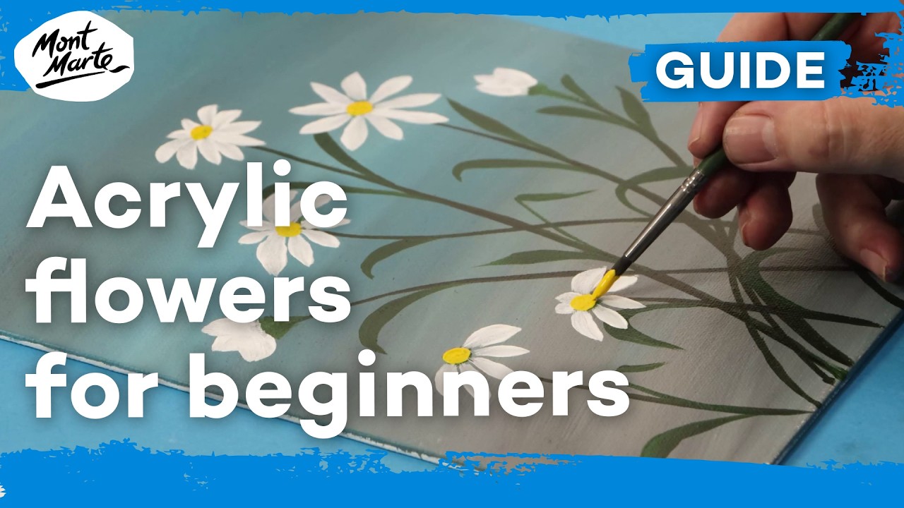 Guide to acrylic flower painting for beginners