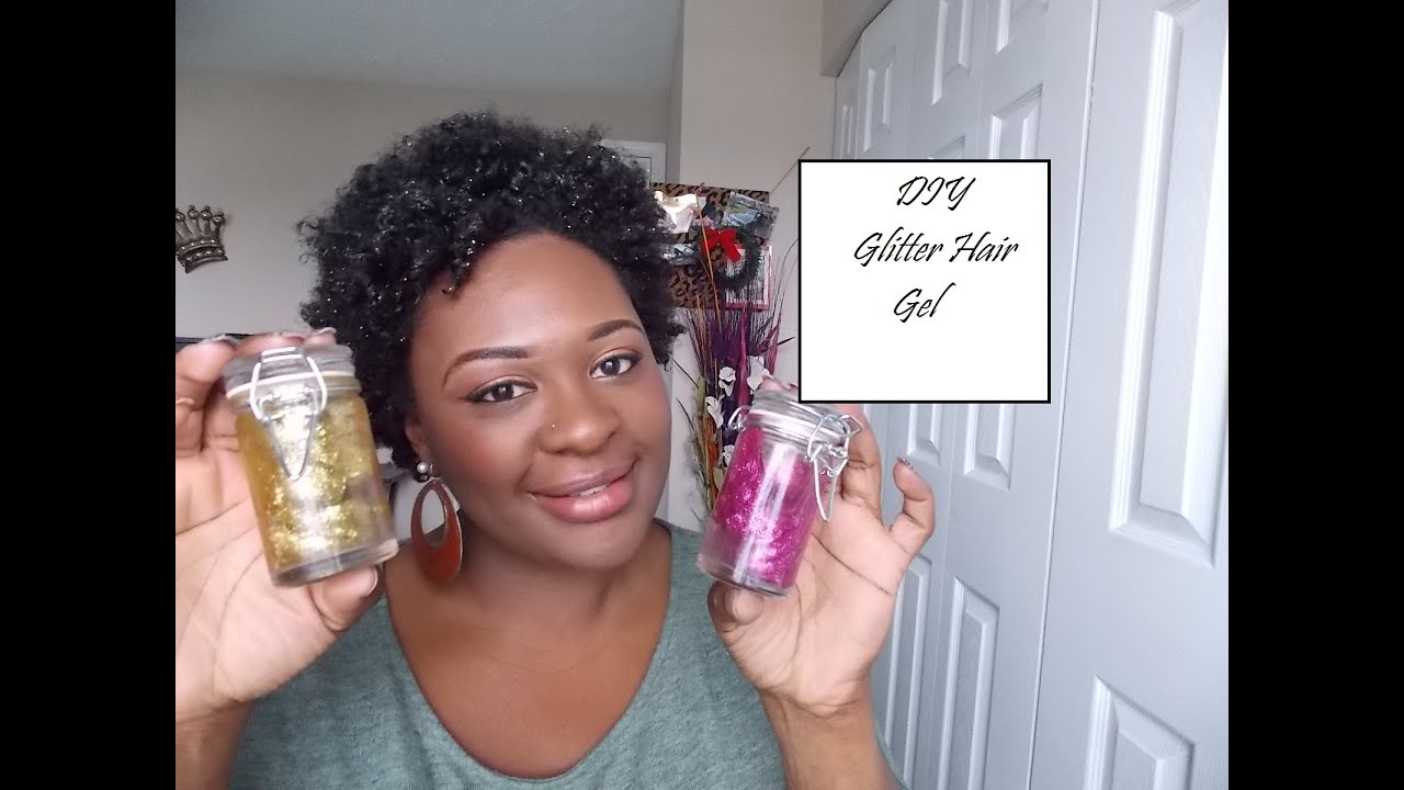 DIY Glitter Hair Gel