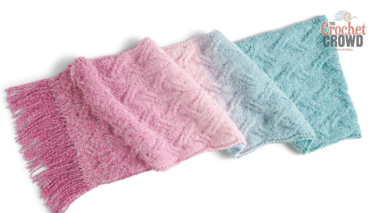 Tuck Cables Big Knit Scarf