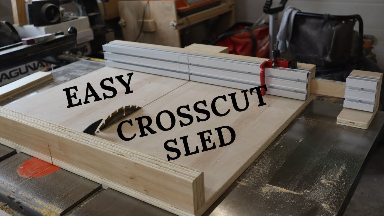 easy table saw  crosscut sled with extension