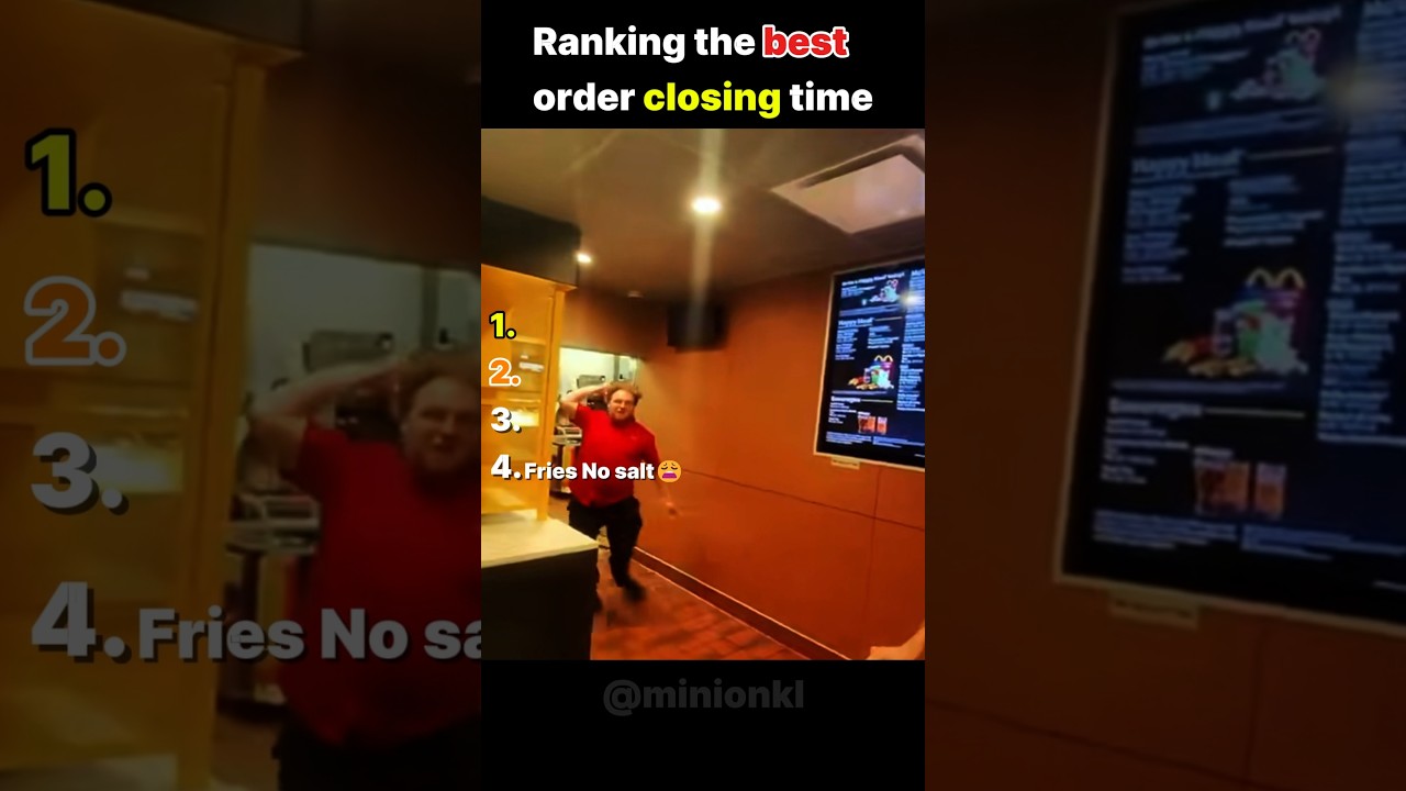 Ranking the best order closing time