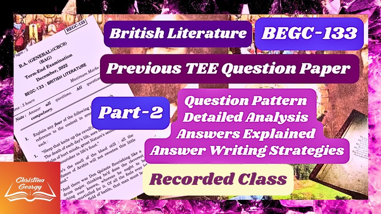 BEGC-133 Previous Question Paper Analysis-2|BEGC-133 Important Questions|BEGC-133 Exam Preperation