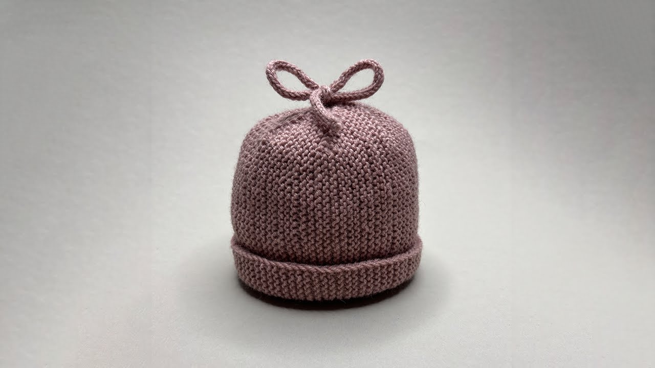 Как связать милую шапочку для новорождённого 👶🧶 | Простой МК для начинающих