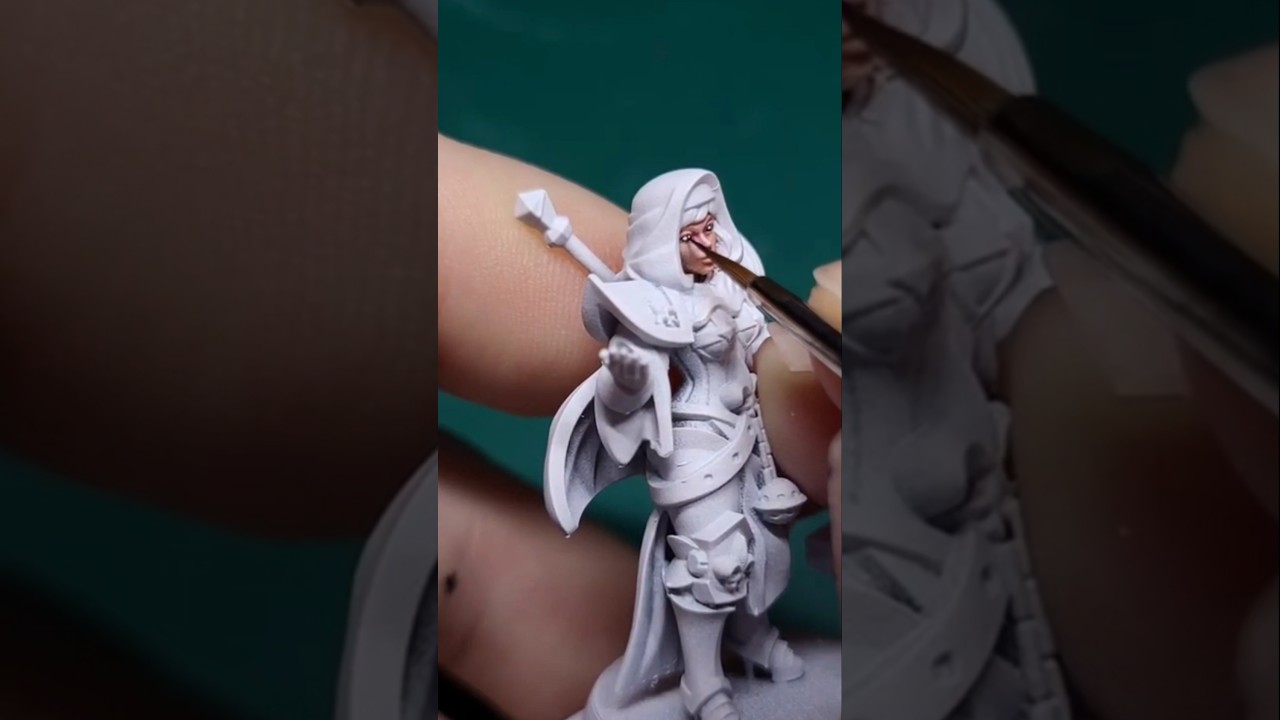Not confident painting faces? Full PDF guide coming soon to my Patreon. #warhammer40k #minipainting