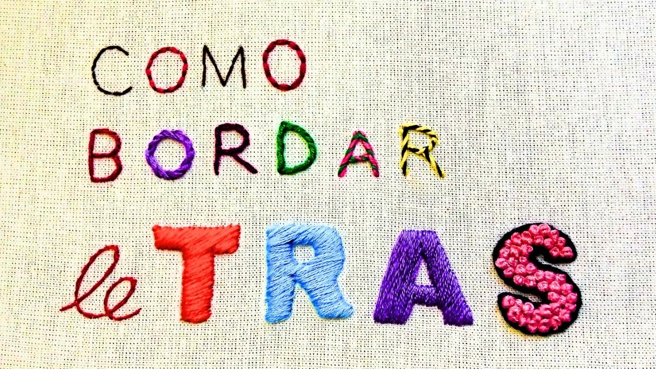 Como bordar letras à mão com pontos simples 🌹 bordado à mão para iniciantes