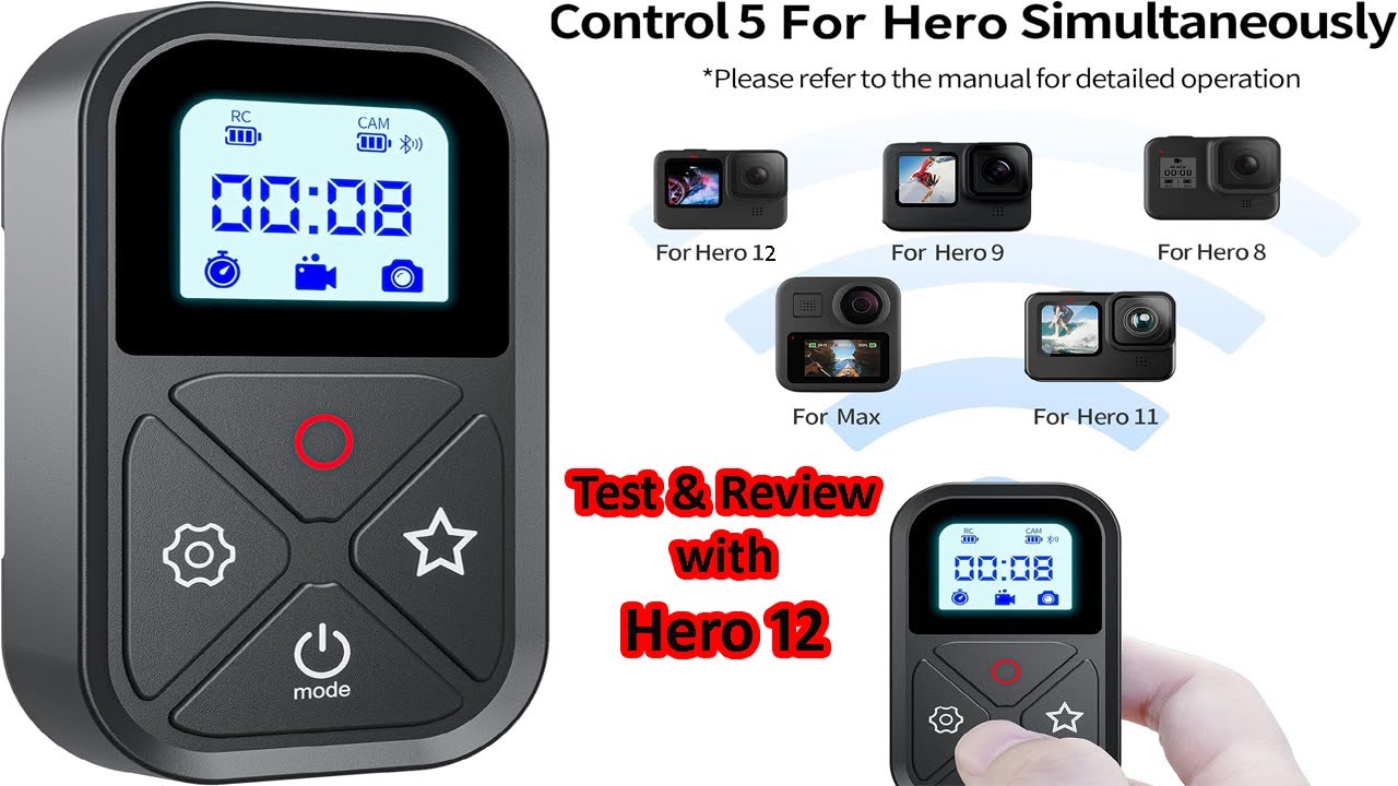 Smart Wireless Remote Control for GoPro - Camera Controller for GoPro Hero 12 /11/10/9/8