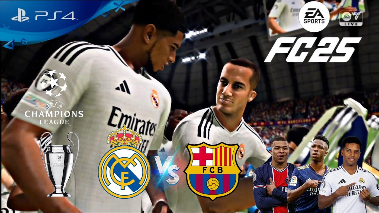 ليلة لا تنسى ، FC 25 ريال مدريد ضد برشلونة في نهائي دوري أبطال أوروبا | بلايستيشن 4 1080p 60 fps