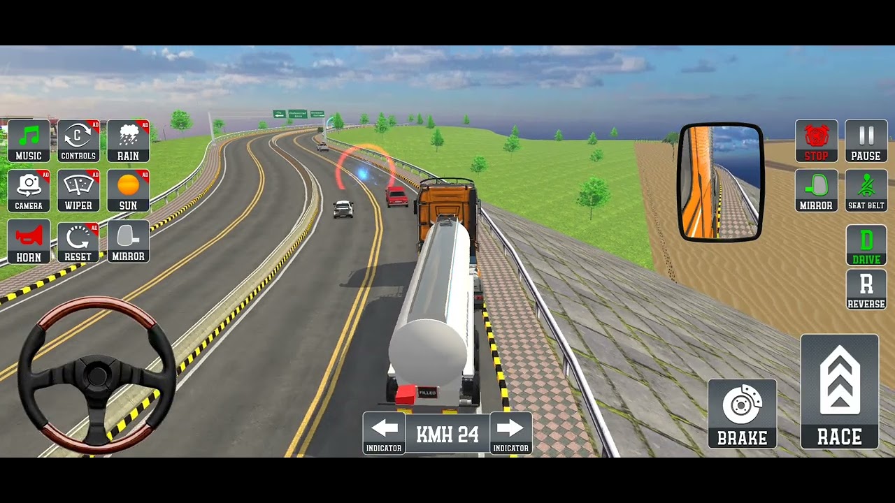 ⛽🔥 Big Euro Truck Refueling Trip | BNG GAMES Simulation
