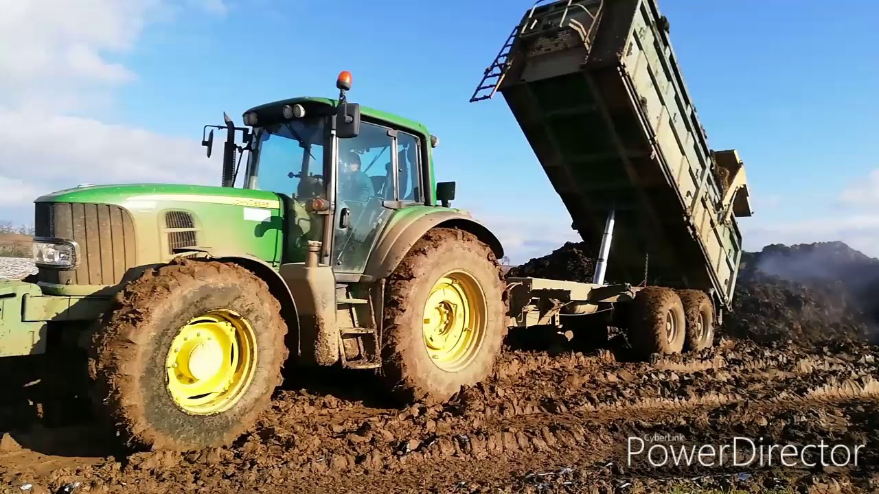 Odvoz hnoja 2x John Deere 6930P, 1x John Deere 6930,ZDT Mega 20, 1x Manitou MLT 835 Turbo