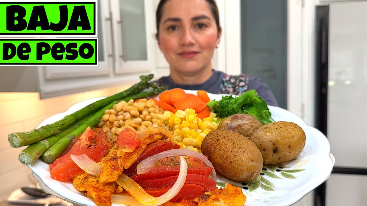 Lo que como para perder peso: Filete de pescado con vegetales 🥦