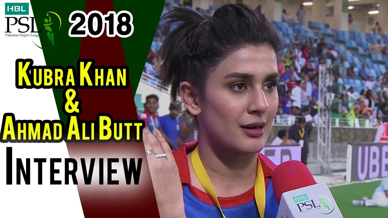 Ahmed Ali Butt And Kubra Khan Interview | Lahore Qalandars Vs Karachi Kings | Match 24| HBL PSL 2018