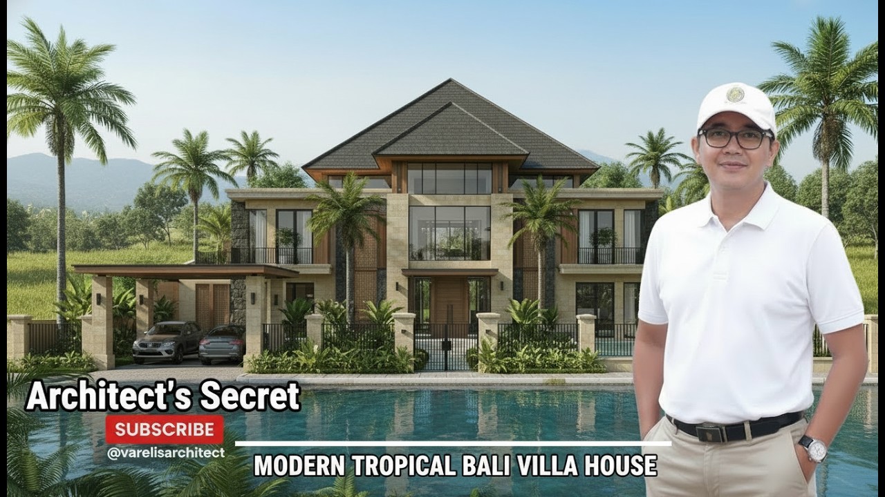 Desain Review : RUMAH VILA BALI MODERN TROPIS