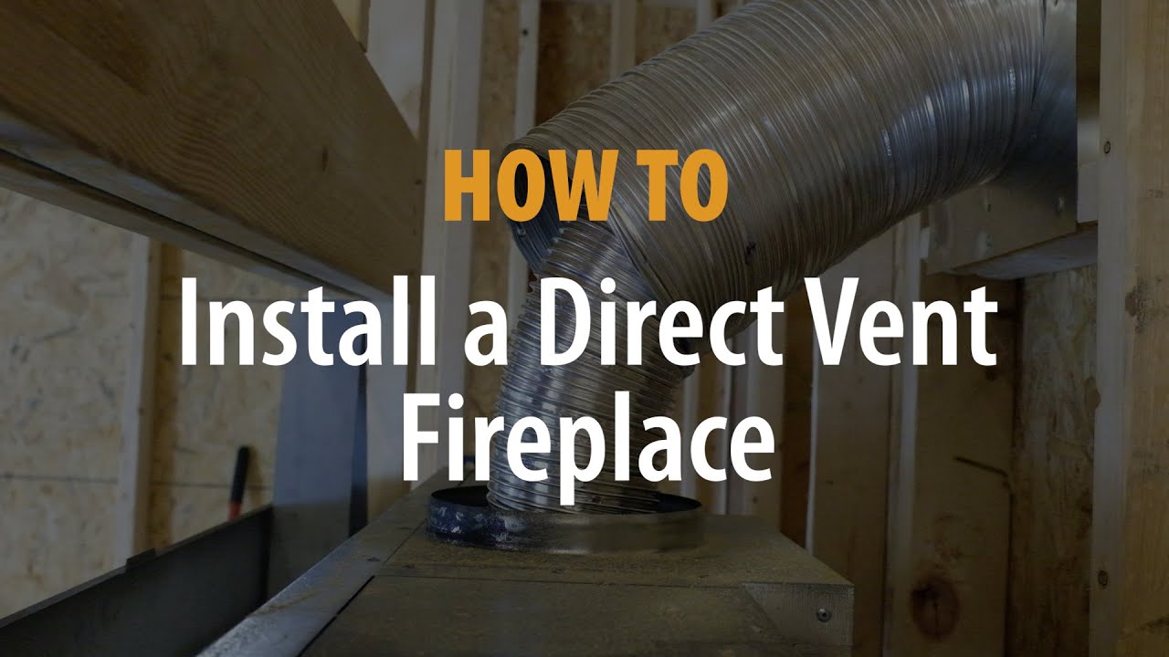 Установка камина с прямым отводом дымовых газов - eFireplaceStore.com