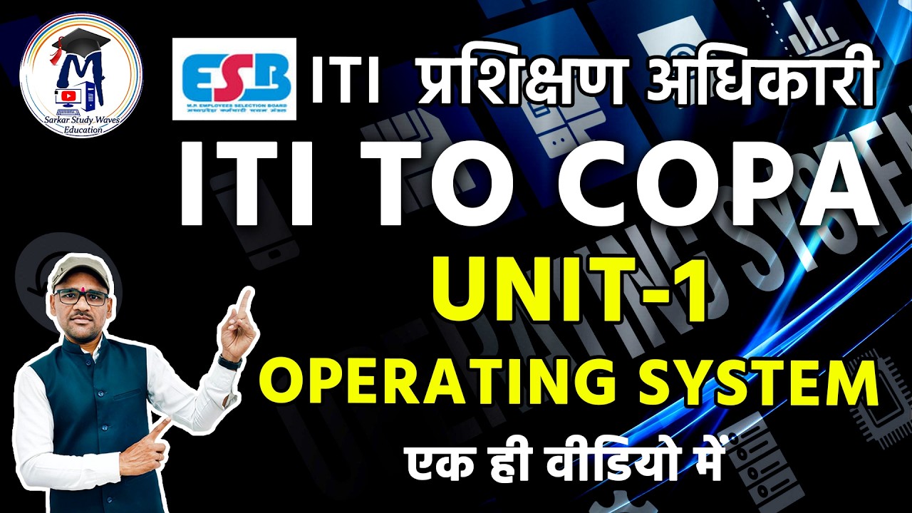 Operating System Installation & Setup | MP ITI Training Officer COPA Unit-1 Full Tutorial