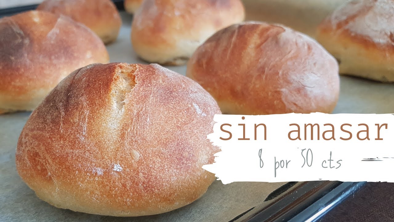 PANECILLOS caseros SIN AMASAR 🌟F&Aacute;CILES, CRUJIENTES y ESPONJOSOS🌟 Harina normal🍞8 Panecillos 50 CTS💶