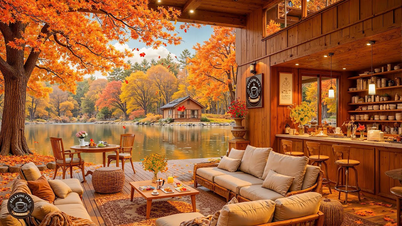 Smooth Morning Jazz 🍂 Fall Coffee Shop Ambience with Warm Jazz Music for Relaxing, Study and Working