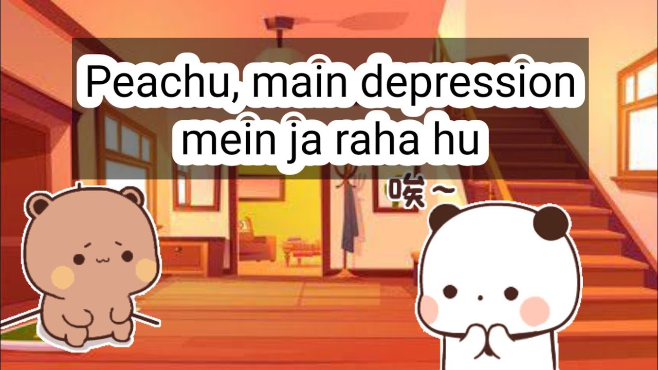 Peach goma gaya depression mein #peachgoma #bearpanda #bubududu #peachfunny
