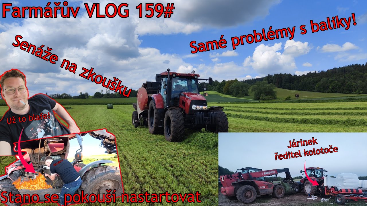 Farmářův VLOG 159# Senážování vojtěšky do balíků