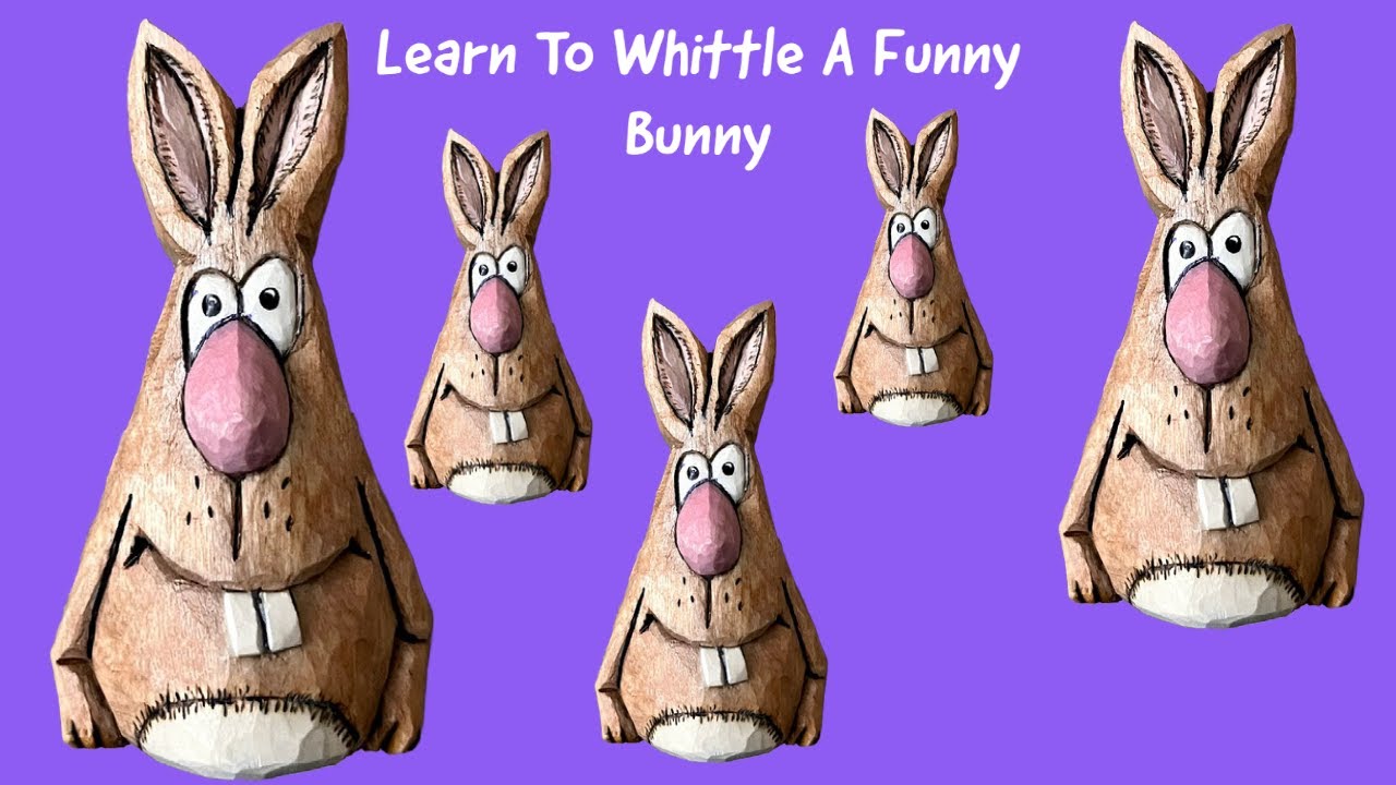 Carving a Funny Bunny From Wood - Beginner Whittling Project