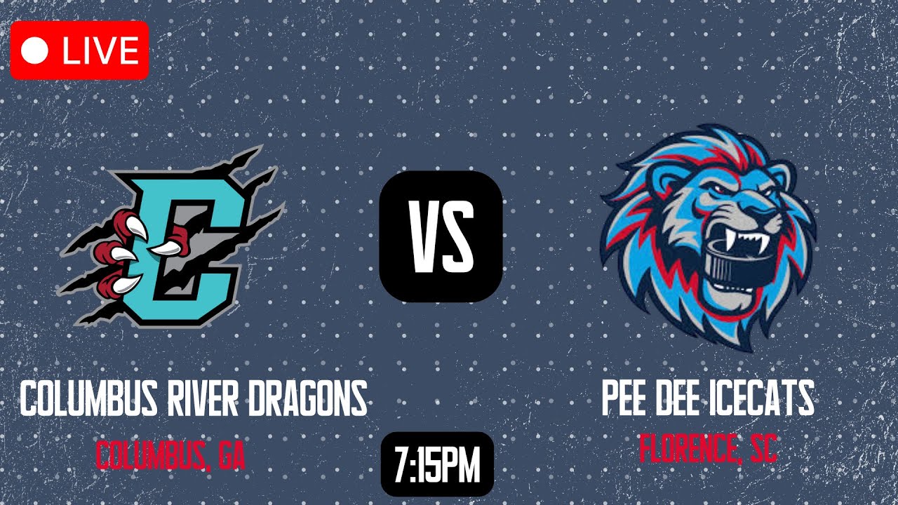 Columbus River Dragons @ Pee Dee IceCats March 14th, 2026