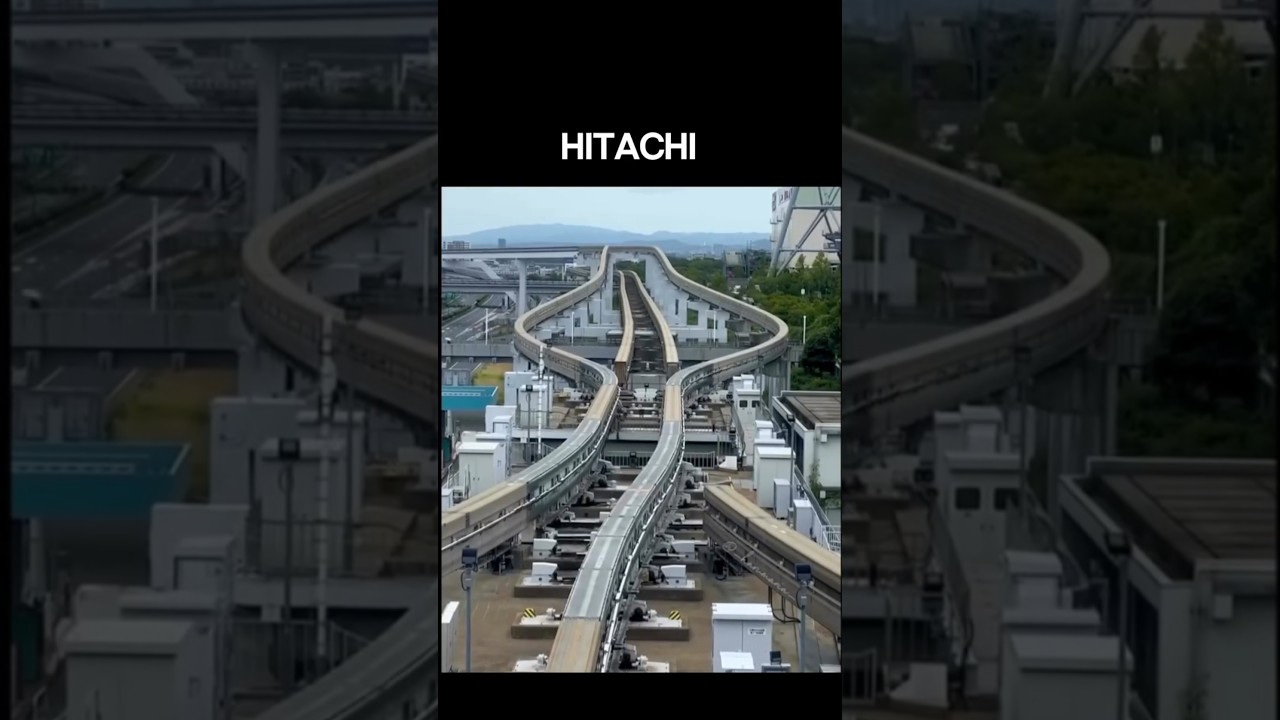 Japan's track switch monorail #viral #dailyshorts