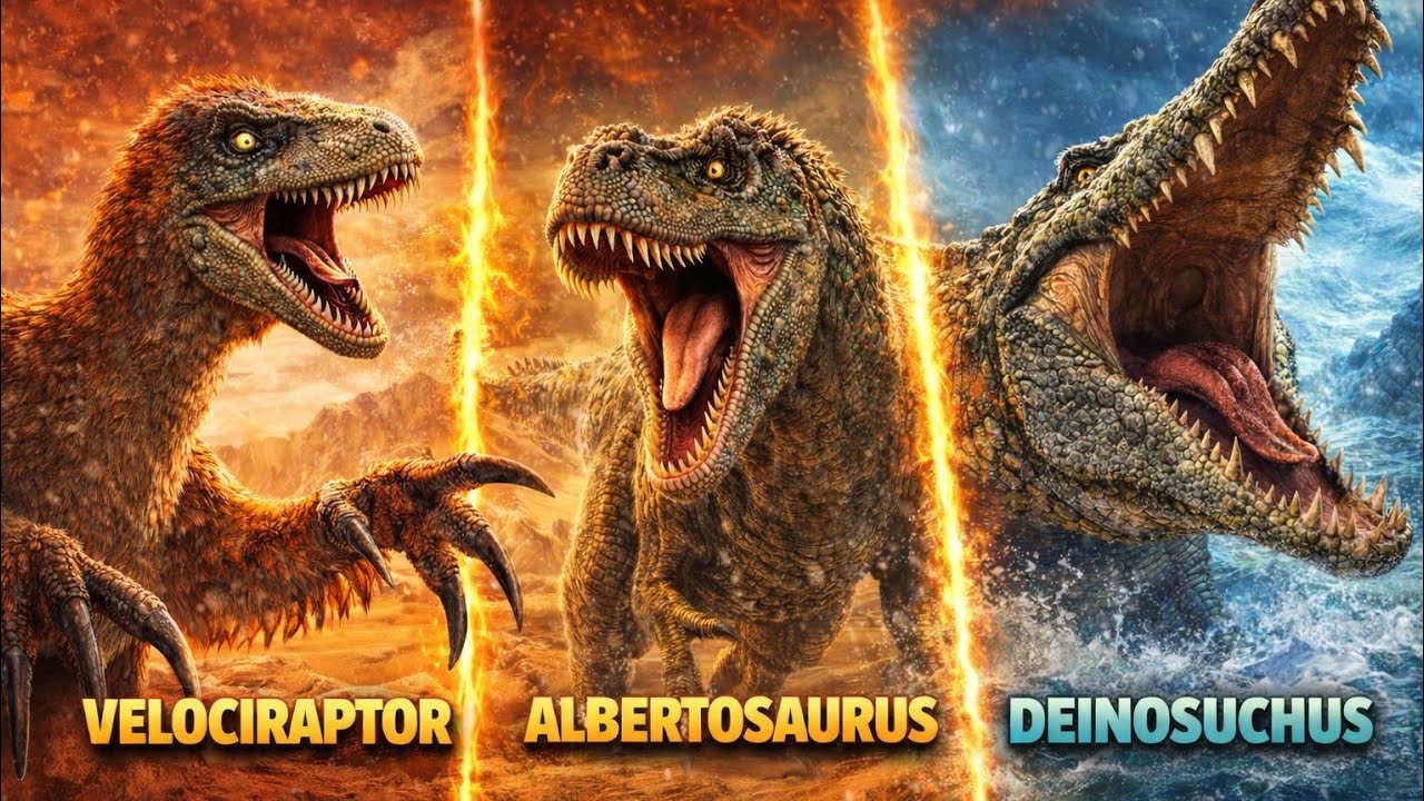  VELOCIRAPTOR VS ALBERTOSAURUS VS DEINOSUCHUS  BÜYÜK SAVAŞ | JURASSIC WORLD ALIVE 🦖🔥