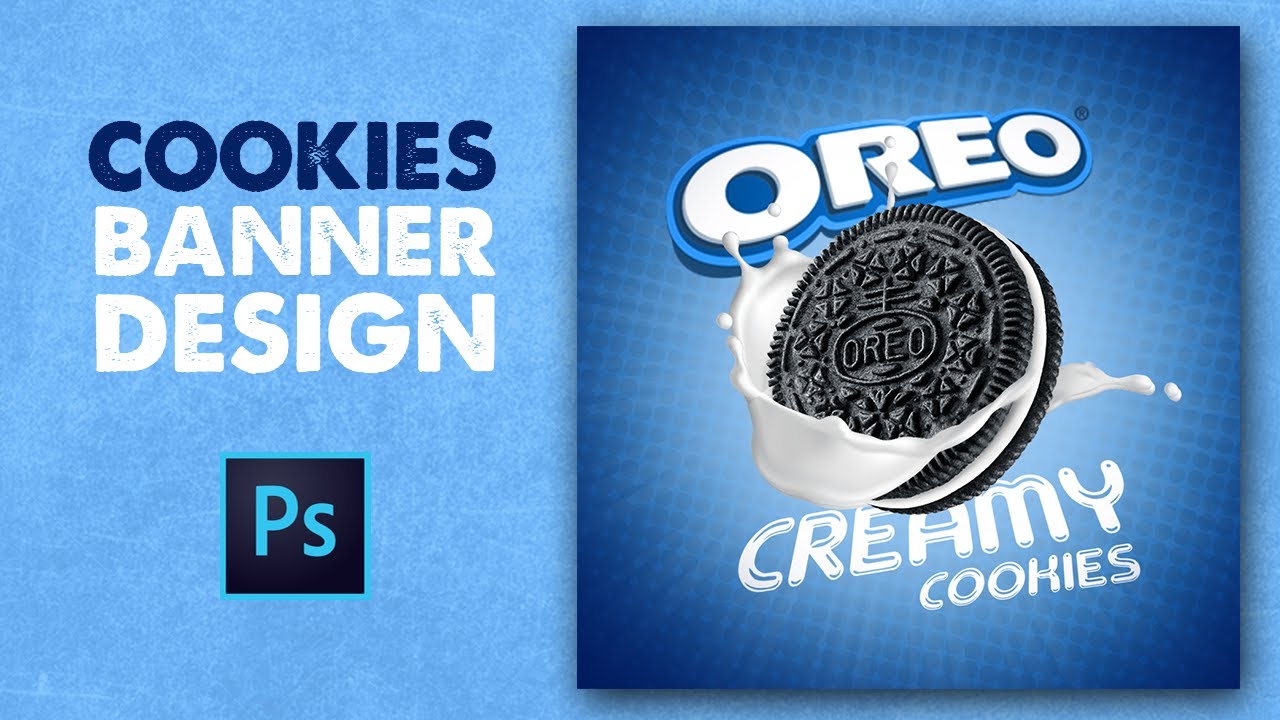 How to Design Cookies Banner for Social Media in Photoshop