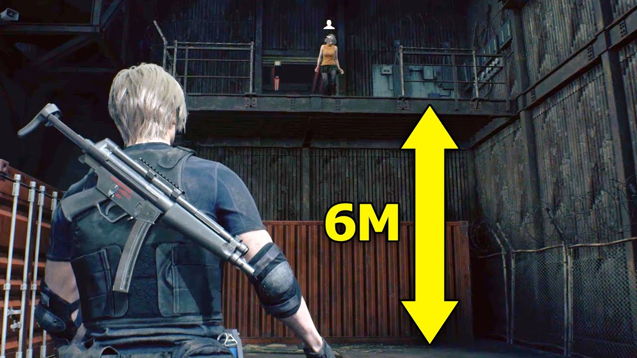 What if Leon doesn't catch Ashley when she jumps from a high place?