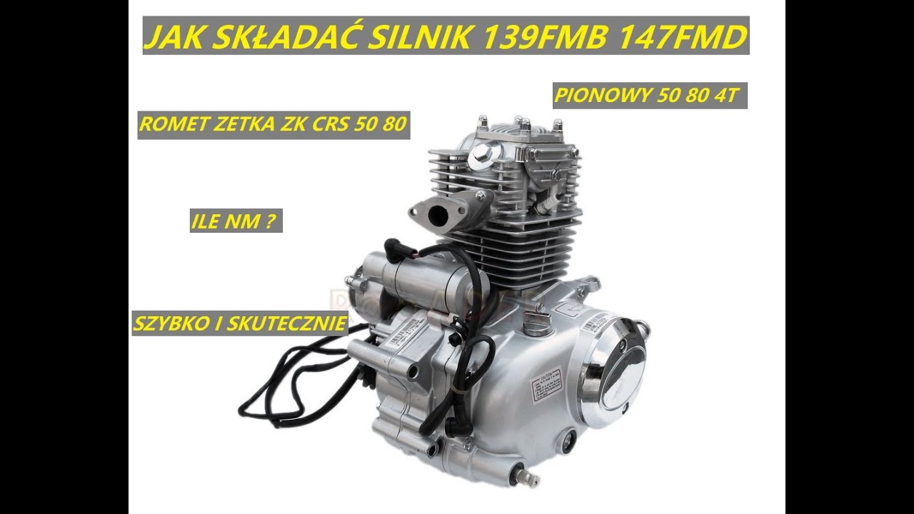#6 JAK SKŁADAĆ SILNIK 139FMB 147FMD PIONOWY ROMET ZETKA ZK CRS 50 80 4T