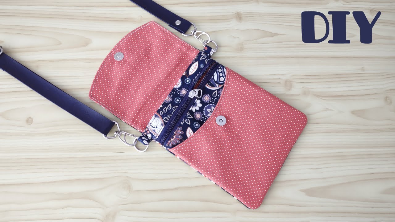 Bolsa porta celular fácil / DIY fabric cell phone bag