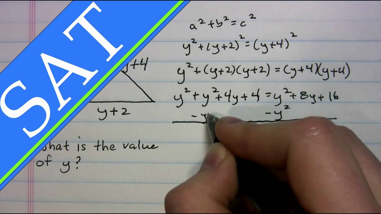 SAT - Triangles - Pythagorean Thm. and Triples
