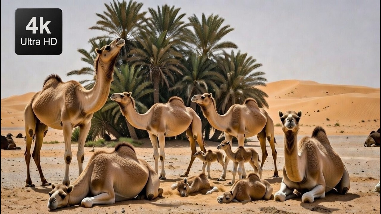 Relax in the Sahara Desert: Dromedary, Arabian Camel, One-Humped Camel (Cute Moments)