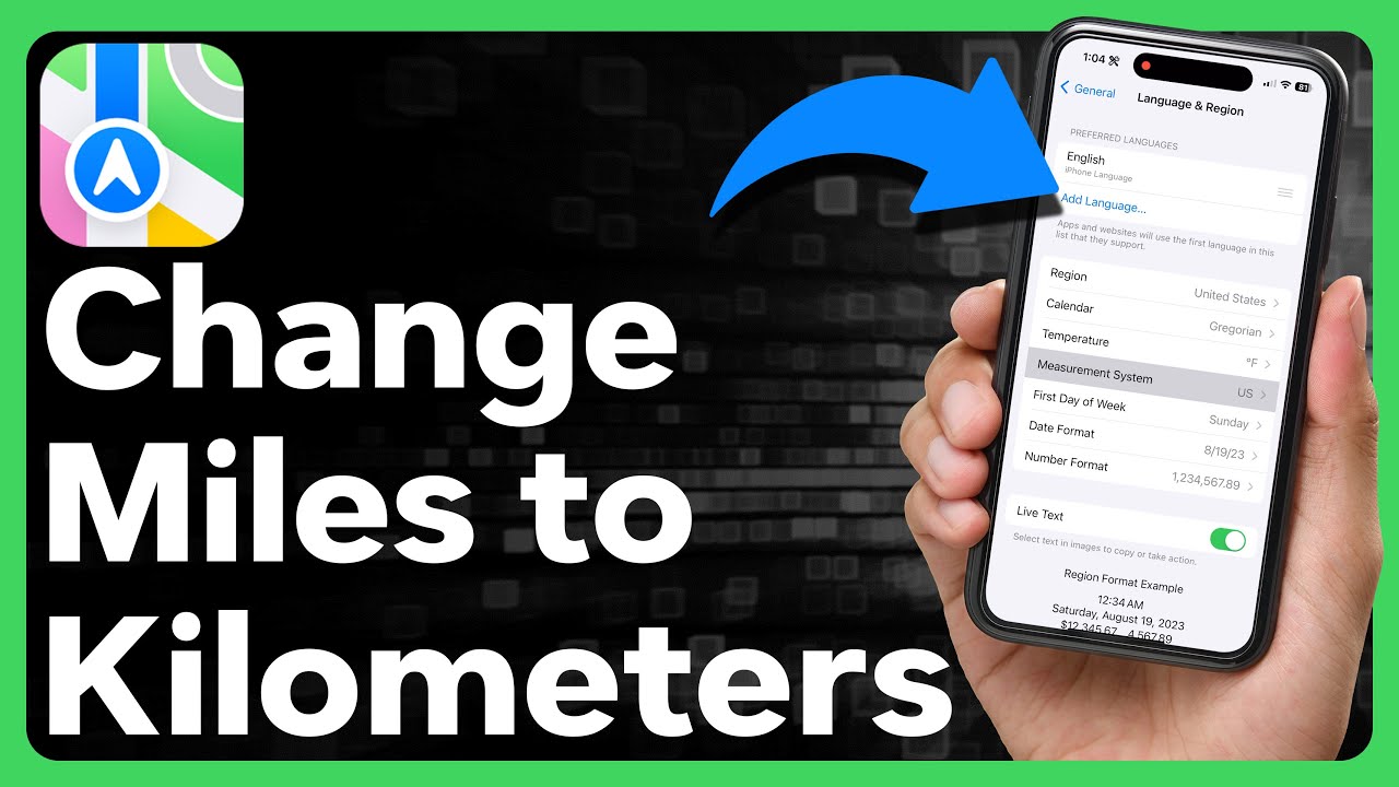 How To Change Miles To Km In Apple Maps