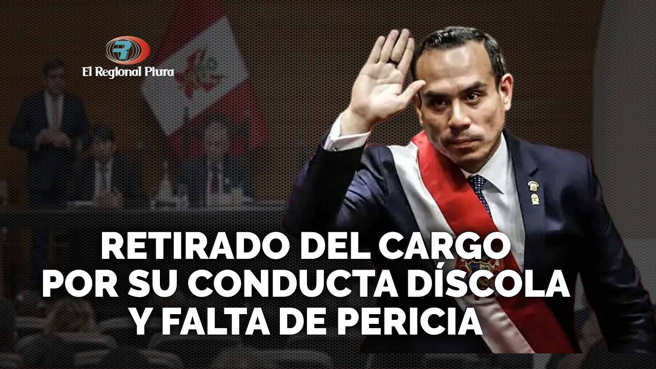José Jerí, fue sacado como presidente del Congreso y de la presidencia de la República