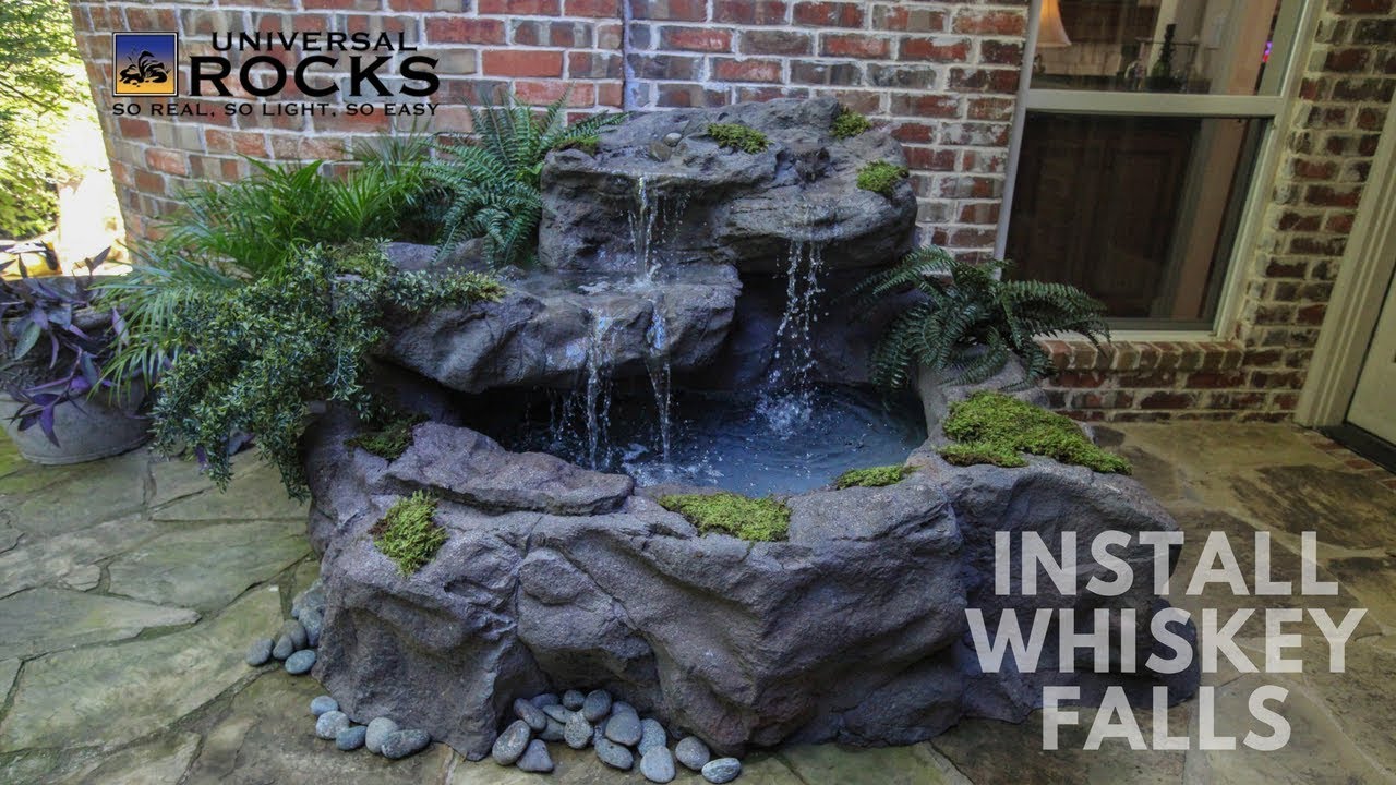 Установка пруда на патио «Водопад Виски» от Universal Rock | Установка своими руками