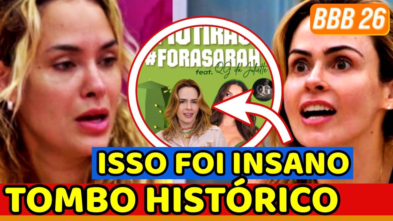 😱URGENTE BBB26: TOMBO HIST&Oacute;RICO com MUTIR&Atilde;O RECORDE e INSANO! Sarah ERRA GRAVE e CUSTA CARO
