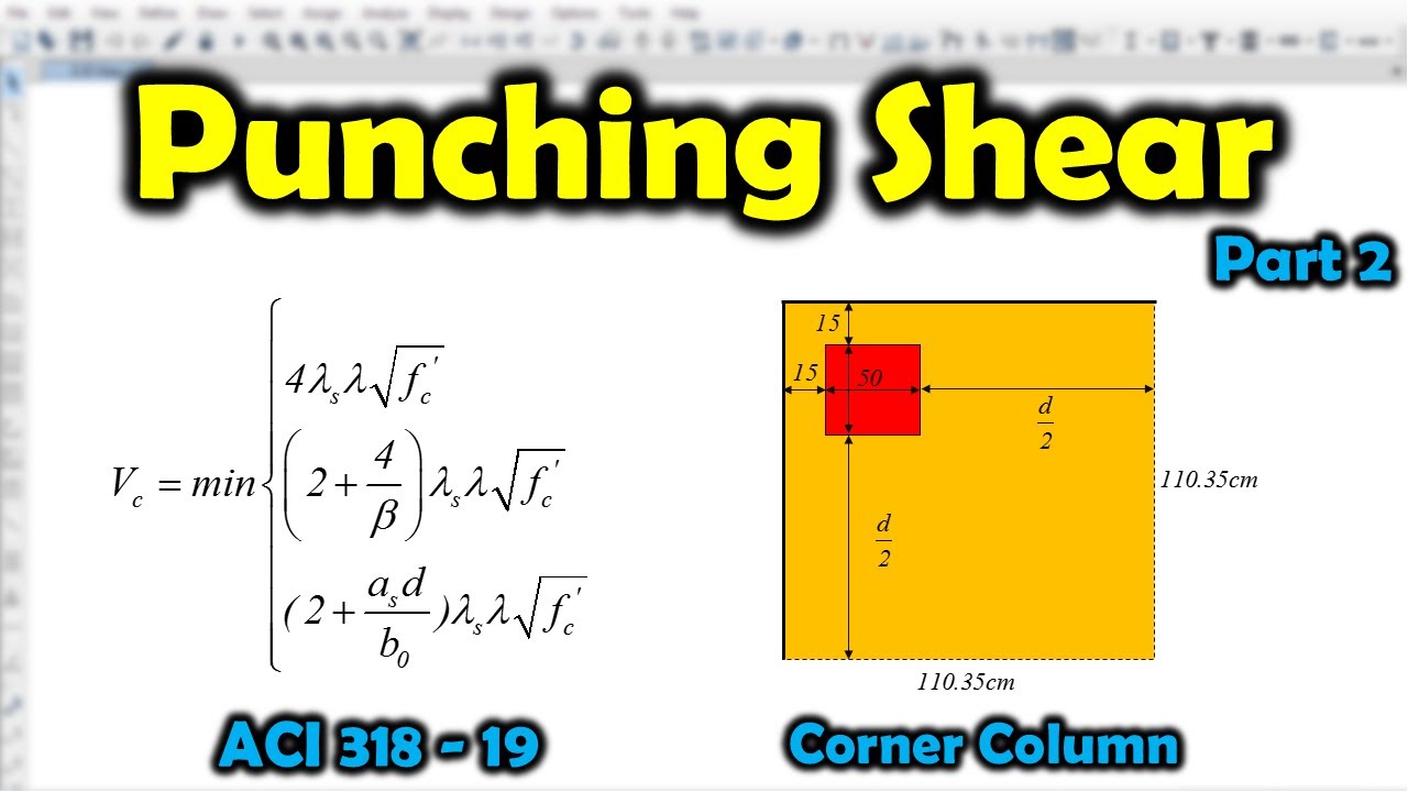 Corner Column : How To Calculate Punching Shear In ETABS?