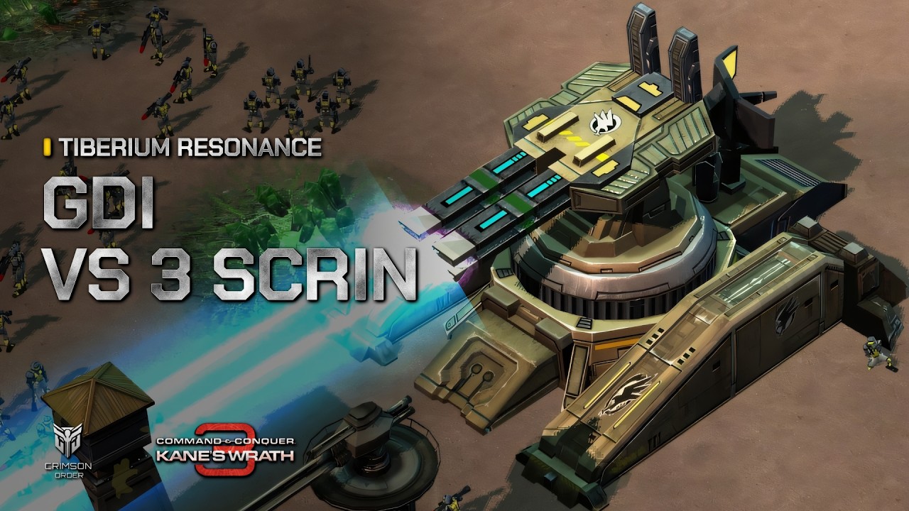 Kane's Wrath [Tiberium Resonance Mod] - GDI vs 3 Scrin Brutal AI