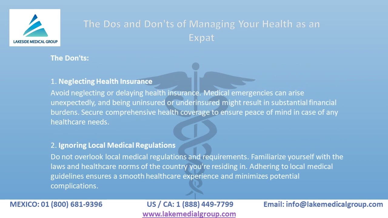 The Dos and Don'ts of Managing Your Health as an Expat