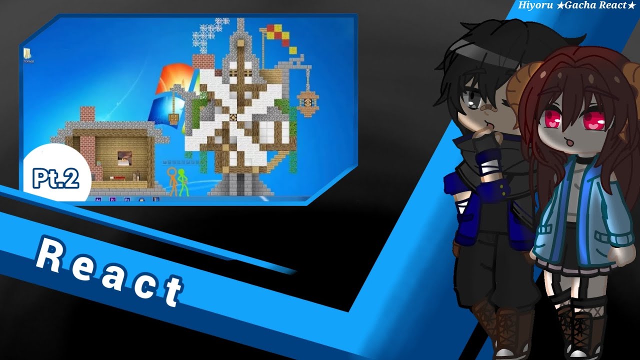 •|| Oc + Steve and Alex React Stickman vs minecraft part: 2|| ( @alanbecker ) (🇧🇷/🇺🇸)