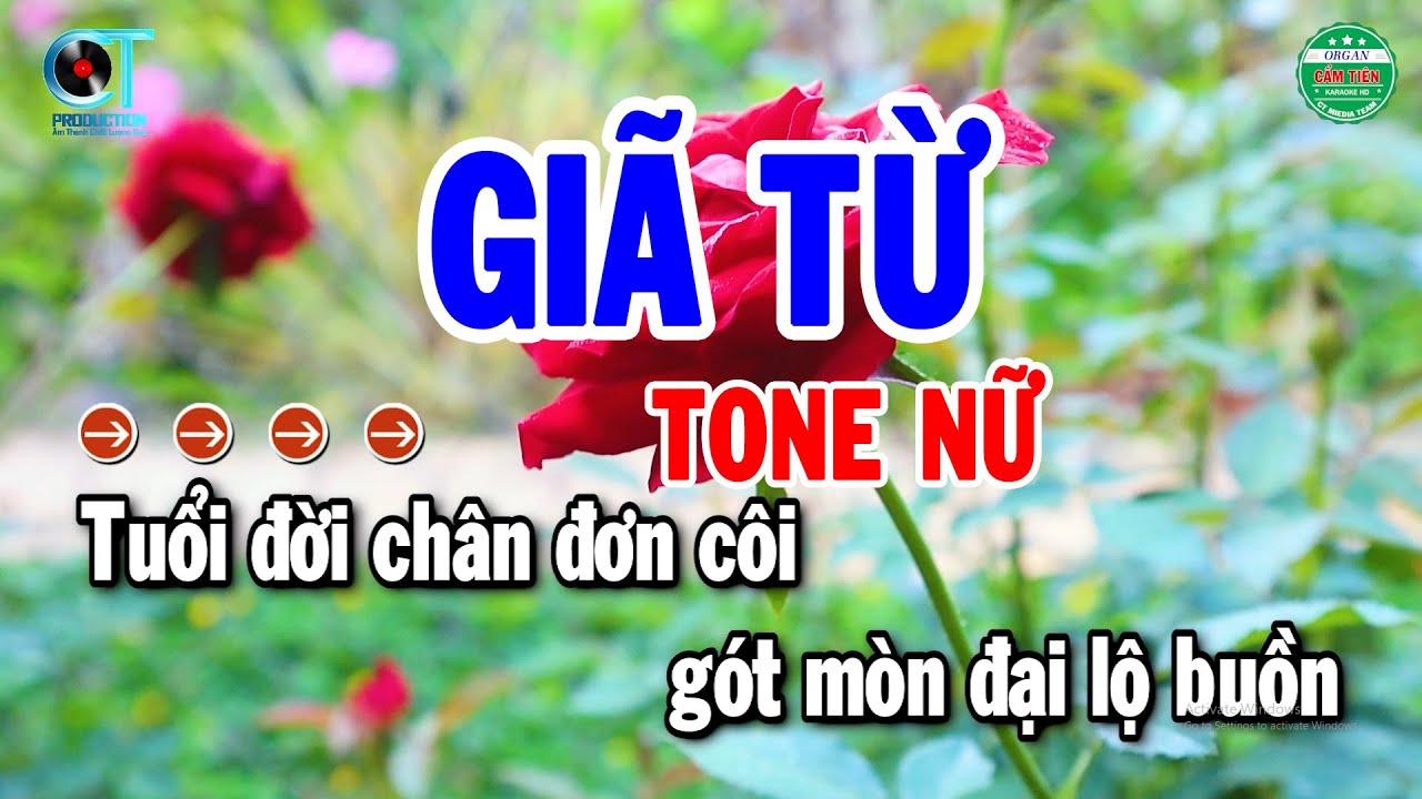Karaoke Gĩa Từ Tone Nữ Nhạc Sống Trữ Tình Dễ Hát | Cẩm Tiên Organ