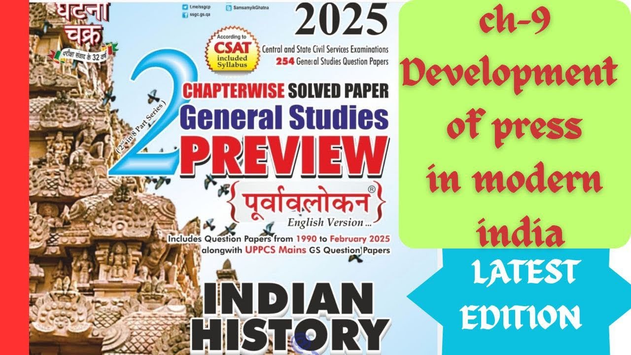 Ghatnachakr Chapter 9 – Development of Press in Modern India | History Explanation